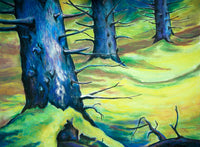 Blue Tree Green Moss